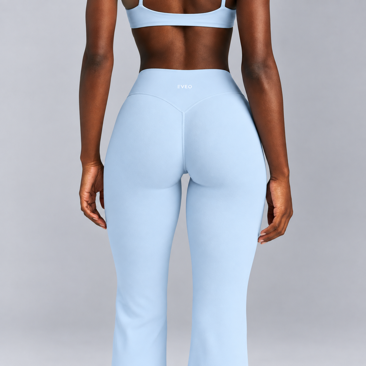 High-Waisted Flare Pants - Beige